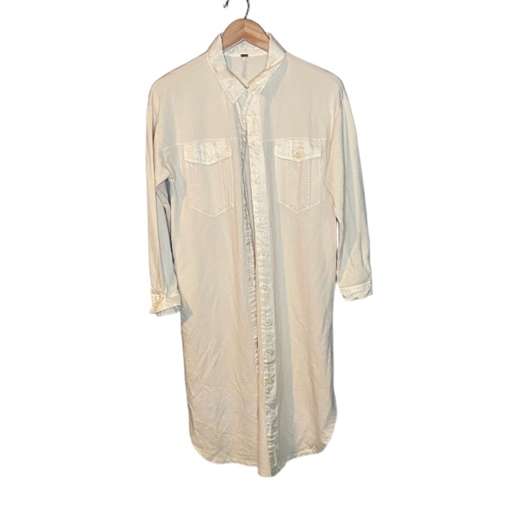 YFB x Revolve Porter Shirt Dress - Sea Salt - Picture 4 of 12